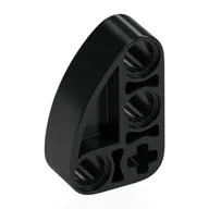 Technic Beam 2 x 3 L-Shape with Quarter Ellipse Thick, Black