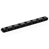 Technic Beam 1 x 15 Thick with Alternating Holes, Black