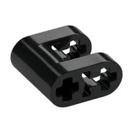 Technic Connector 2 x 2 with 1 x 1 Cut-Out with Axle Holes, Black