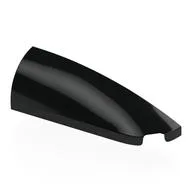 Brick Round, Curved Double 1 x 4 with Stud Notch Right, Black