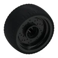 Wheel Rim 24 x 12 with Black Tyre, Black