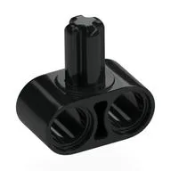 Technic Beam 1 x 2 with Axle on Side, Black