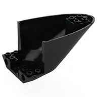 Aircraft Fuselage Curved Aft Section 6 x 10 Bottom, Pinholes, Black