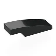 Brick Curved 3 x 1 x 2/3, Black