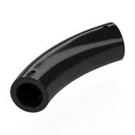 Brick Round 1 x 1 D. Tube with 45° Elbow and Axle Holes (Crossholes) at Each End, Black