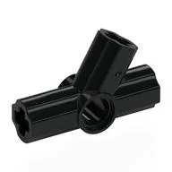 Technic Axle and Pin Connector Angled Triple - 60°, Black