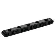 Technic Beam 1 x 11 Thick with Alternating Holes, Black