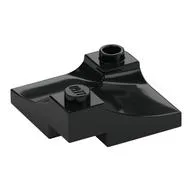 Brick Curved, Internal Double, 3 x 3 with 1/3 Inverted Cutout, Corner, Black