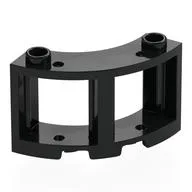 Window Round 3 x 3 x 2, Black