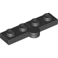 Hinge Plate 1 x 4 Swivel Top / Base - Solid Clip [Complete Assembly], Black