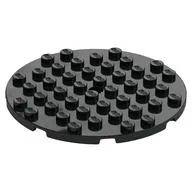 Plate Round 8 x 8, Black
