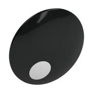 Shield Round Bowed with White Dot Print, Black