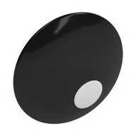 Shield Round Bowed with White Dot Print, Black