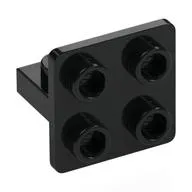 Bracket 1 x 2 - 2 x 2 Centered, Black