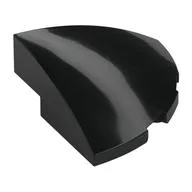 Brick Round Corner, Curved 3 x 3 x 1 Quarter Circle, Black