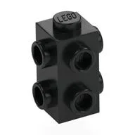 Brick Special 1 x 1 x 1 2/3 with 6 Studs on 3 Sides, Black