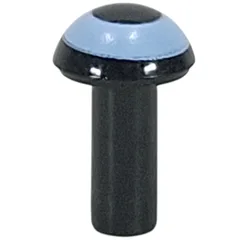 Bar 1L with Rounded End with Medium Blue Eye Print, Black