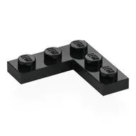 Plate 3 x 3 Corner, Black