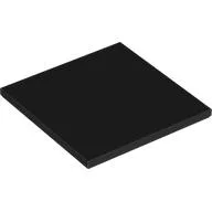 Tile 6 x 6 with Smooth Surface, Black