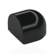 Brick Round 1 x 1 x 2/3 Half Circle, Curved Top, Black