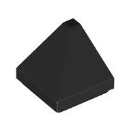 Brick Sloped 30° 1 x 1 x 2/3 Double Corner, Black