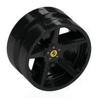 Wheel, Sport 21 x 11 with Ferrari Logo Print, Black
