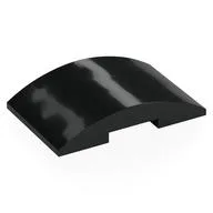 Brick Curved 4 x 6 Double, 2 x 4 Cutout, Black