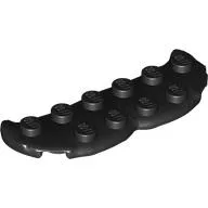 Plate Special 2 x 6 with Luigi Mustache Shape, Black