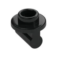 Plate Special Round 1 x 1 with Hollow Stud and Bar on Underside - Long Space, Black