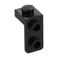 Bracket 1 x 1 - 1 x 2, Black