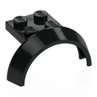 Wheel Arch, Mudguard 3 x 4 x 1 2/3 with 2 x 2 Plate, Black