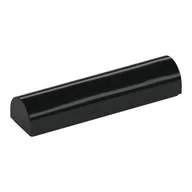 Brick Curved 1 x 4 x 2/3 Double, No Studs, Black