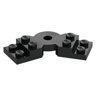 Plate Angled 2 x 2 with Step and Hole in Center, Black