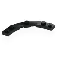 Plate Round Corner 5 x 5 with 4 x 4 Round Cutout, Black