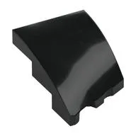 Brick Wedged, Curved 3 x 2 with Stud Notch Left, Black