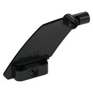 Technic Panel Curved 5 x 7 Parallelogram Left, Black
