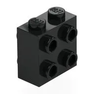 Brick Special 1 x 2 x 1 2/3 with 8 Studs on 2 Sides, Black