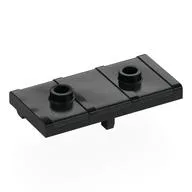 Treasure Chest Lid, Flat with 2 Studs, Black
