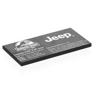 Tile 4 x 8 with Jurassic Park Logo, 'JEEP', 'Jurassic Park staff Jeep', Stats Print, Black