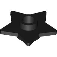 Plate Special 5-Point Star 2 x 2 with One Stud, Black