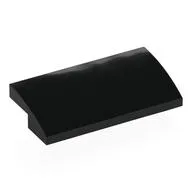 Brick Curved 2 x 4 x 2/3, Black