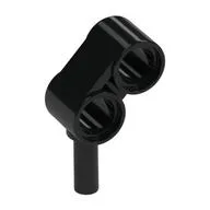 Technic Pin Connector Double with Bar [2 Holes], Black