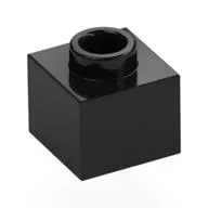 Plate 1 x 1 x 2/3 with Open Stud, Black