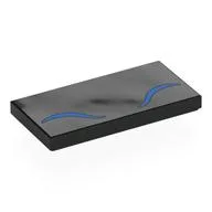 Tile 2 x 4 with Blue Curved Lines / Eyebrowsprint, Black
