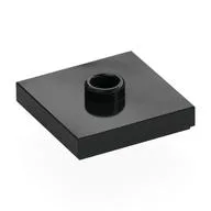 Plate Special 2 x 2 with Groove and Center Stud (Jumper), Black