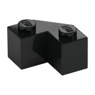 Brick Wedged 2 x 2 Facet, Black