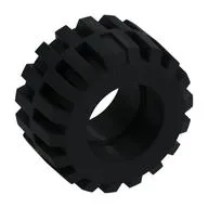 Tyre 21 x 12 with Offset Tread Small Wide and Center Band, Black