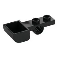 Launcher, 1 x 4 with 1 x 2 Plate with Pin Hole and Bucket (Catapult), Black
