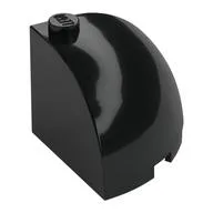 Brick Round Corner 3 x 3 x 2 Dome Top, Black