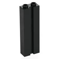 Brick Special 1 x 2 x 5 with Groove, Black